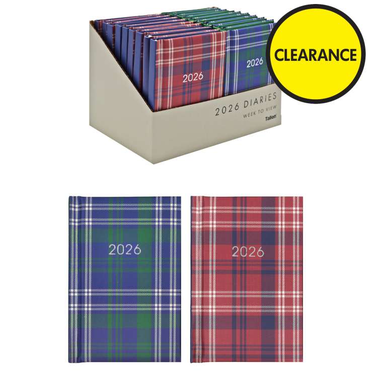 2026 Pocket Diary (11cm x 7.5cm) - Tartan