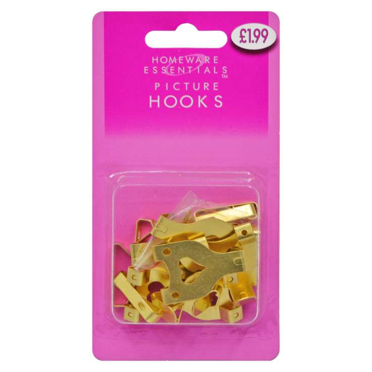 Homeware Essentials Assorted Picture Hooks 15 Pack (HE15)