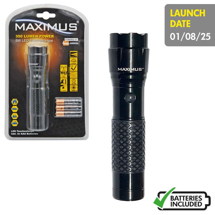 Maximus Aluminium LED Flashlight 5w (350LM)