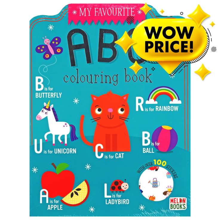 Colouring Book (72 Pages) + 100 Stickers - ABC