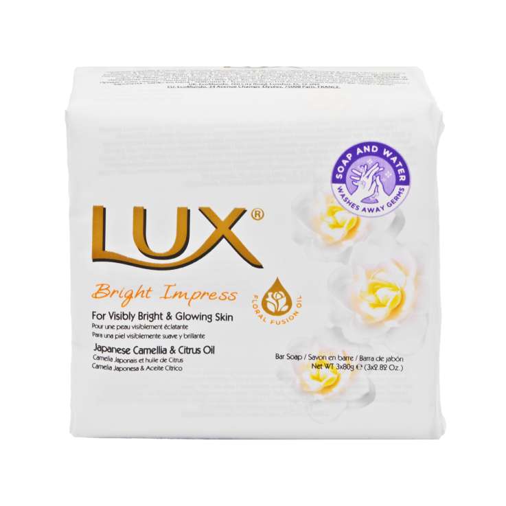 Lux Bright Impress Soap Bar (80g) 3 Pack - Japanese Camellia & Citrus Oil