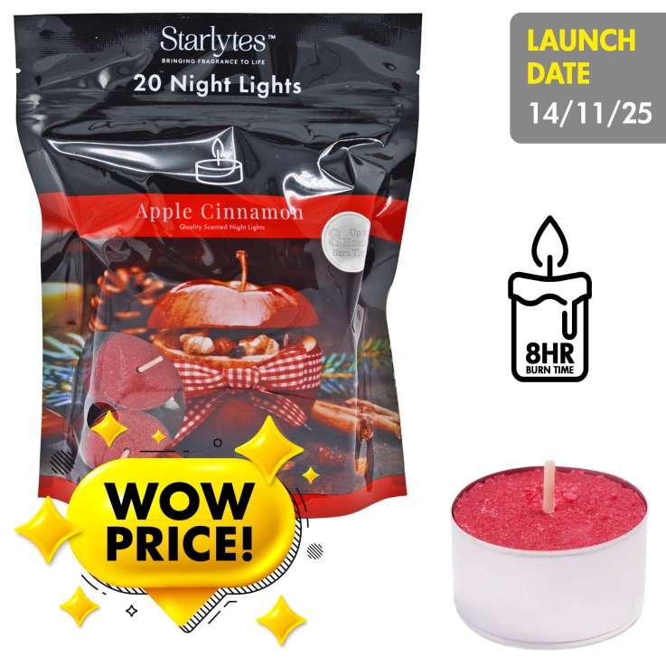 Starlytes Night Lights 20 Pack - Apple Cinnamon