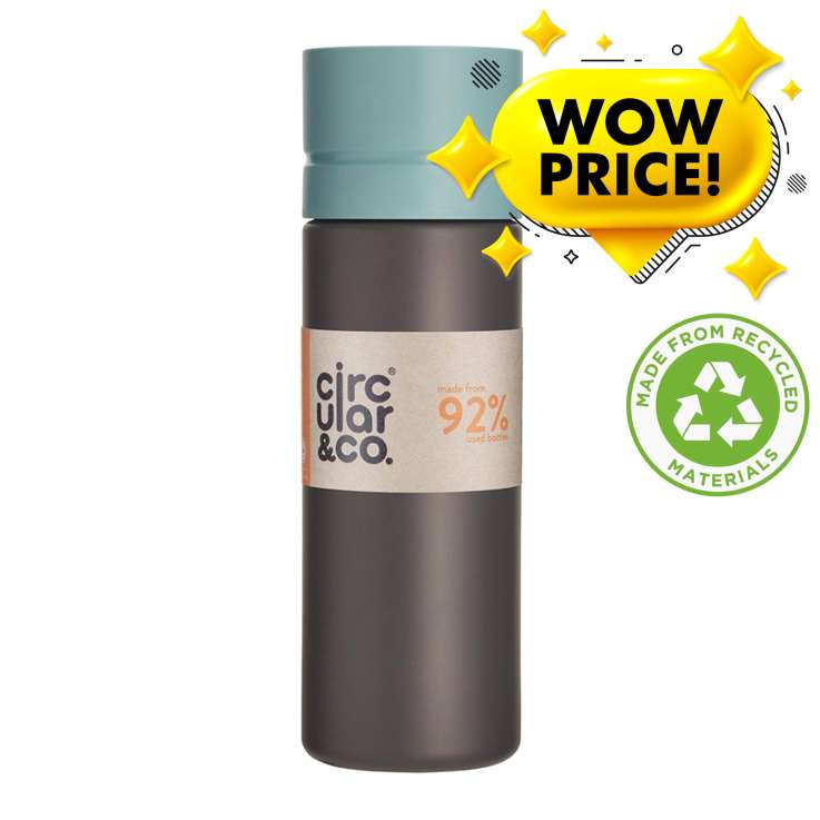 Circular&Co. Reusable Water Bottle (600ml) - Blue/Grey