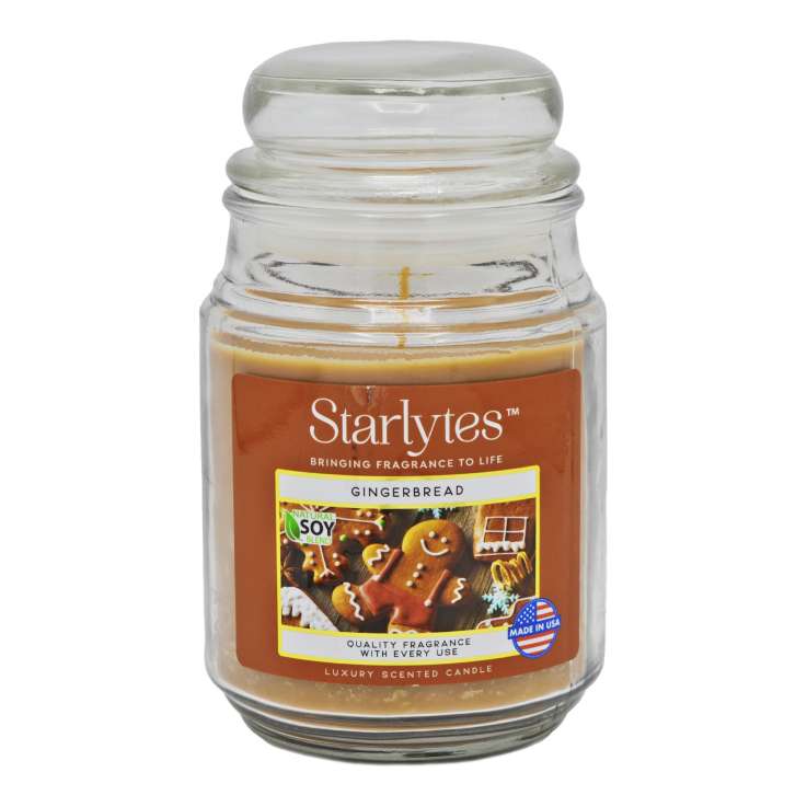 Starlytes Glass Jar Scented Candle 510g - Gingerbread