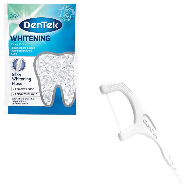 Dentek Floss Picks 36 Pack - Whitening