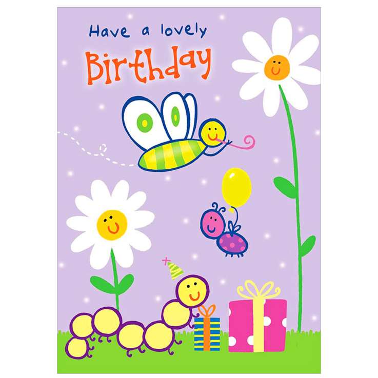 Garlanna Greeting Cards Code 50 - Birthday Bee