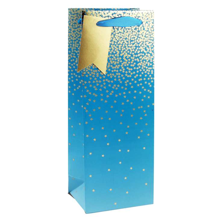 Bottle Gift Bags - Teal Ombre