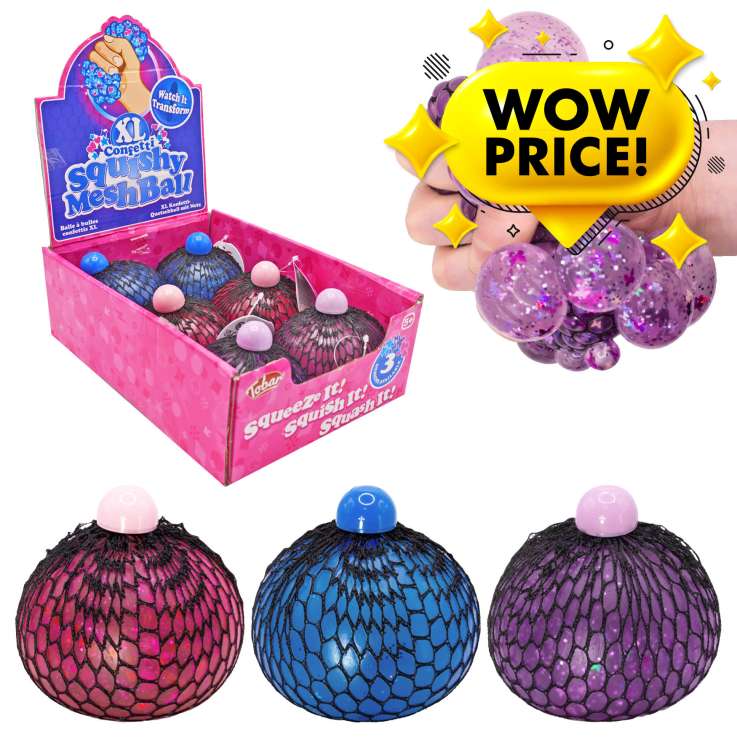 XL Squishy Mesh Ball (9cm) - Confetti