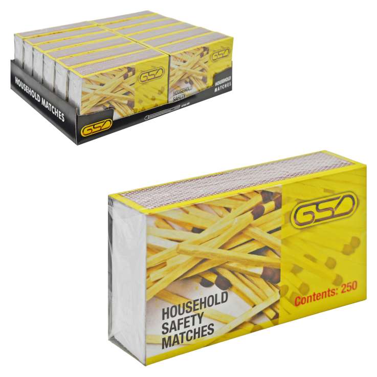 GSD Household Safety Matches 250 Sticks