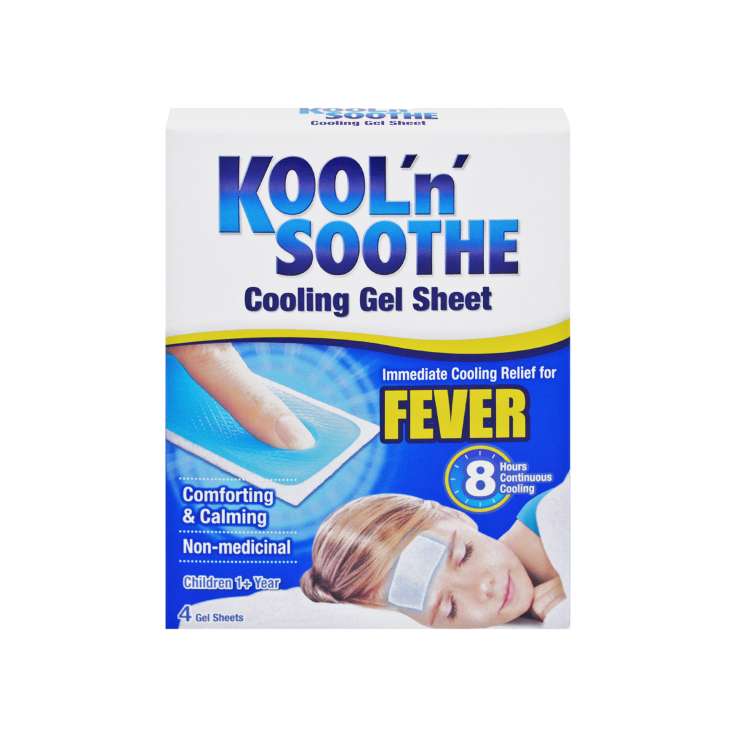 Kool 'n' Soothe Cooling Gel Sheet 4 Pack - Fever