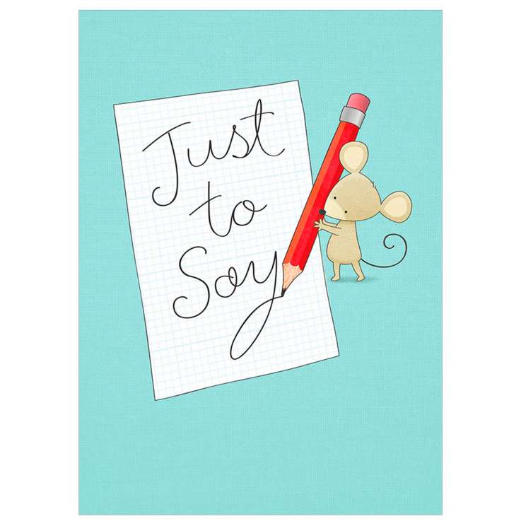 Garlanna Greeting Cards (Code 50) - Just to Say (Mouse)