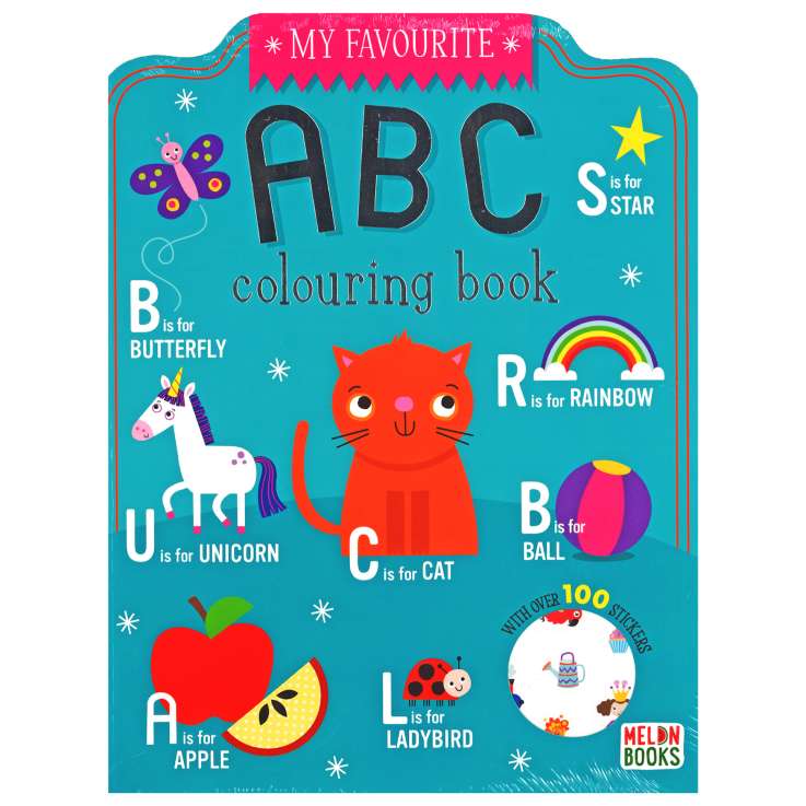 ABC Colouring Book 72 Pages + 100 Stickers