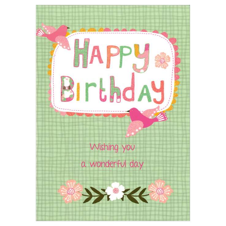 Garlanna Greeting Cards Code 50 - Birthday Birds