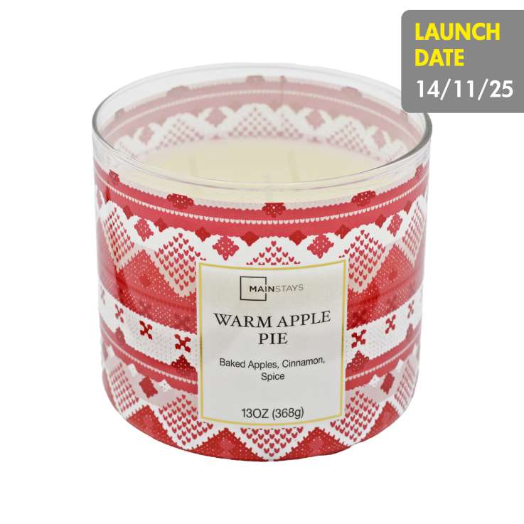 Mainstays Scented Glass Candle (368g) - Warm Apple Pie