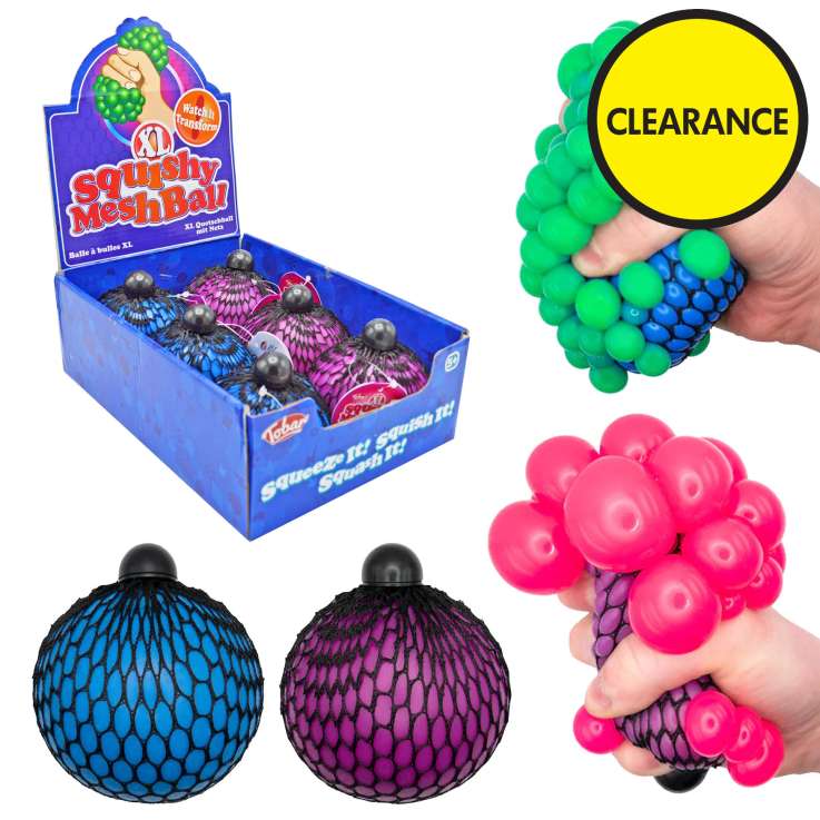 XL Squishy Mesh Ball 9cm - Neon