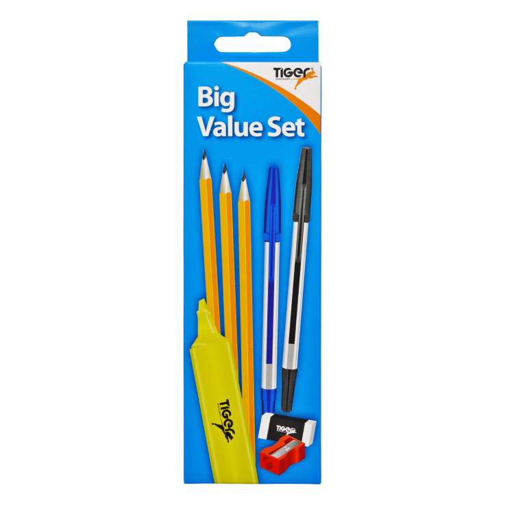 Tiger Big Value Stationery Set (8 Piece)