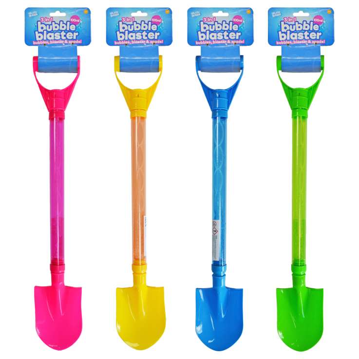 3 in 1 Bubble Blaster Spade (58cm) - Assorted Colours