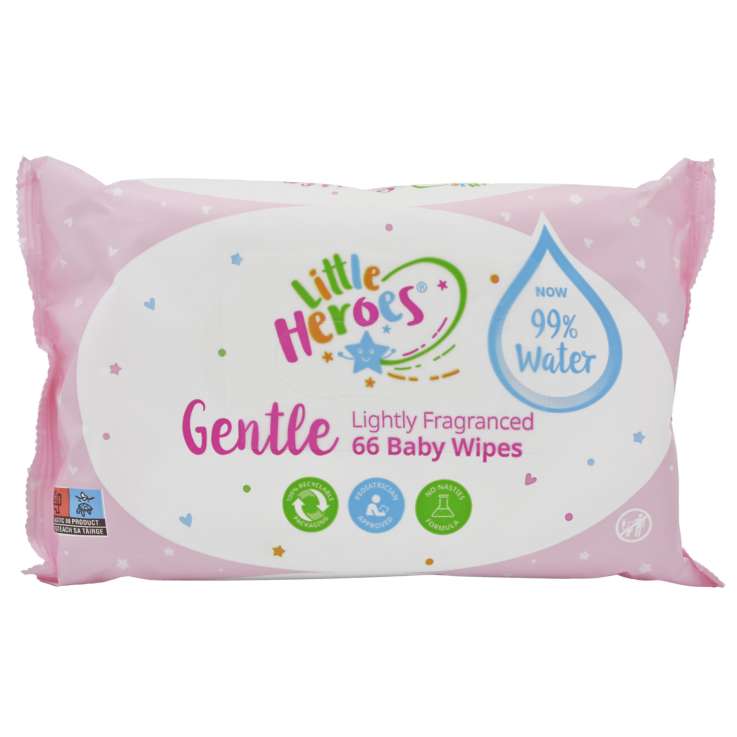 Little Heroes Water Based Baby Wipes (66 Pack) - Gentle