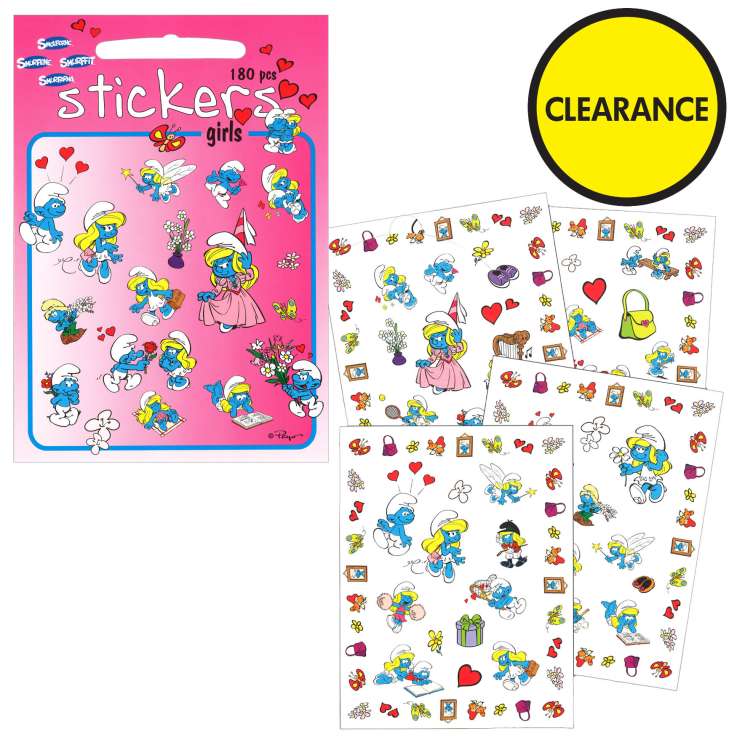 The Smurfs Sticker Sheets (180 Stickers) - Girls