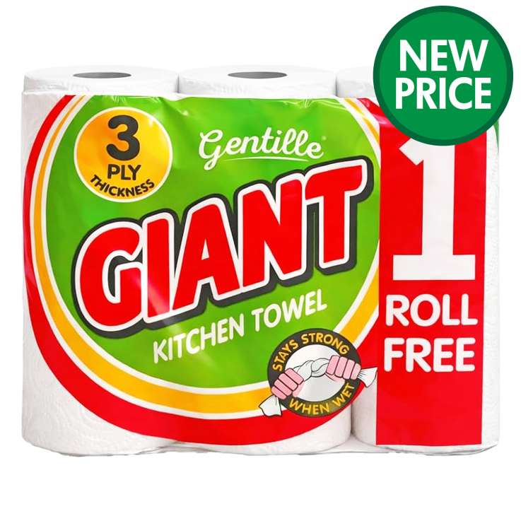 Gentille Giant Kitchen Roll (3 Ply) 3 Pack