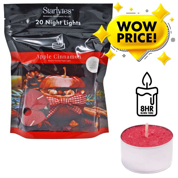 Starlytes Night Lights 20 Pack - Apple Cinnamon