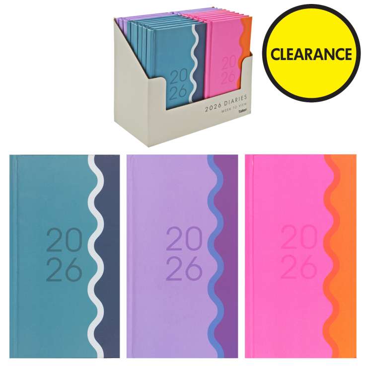 2026 Slimline Diary (16cm x 8.5cm) - Contrast Colour