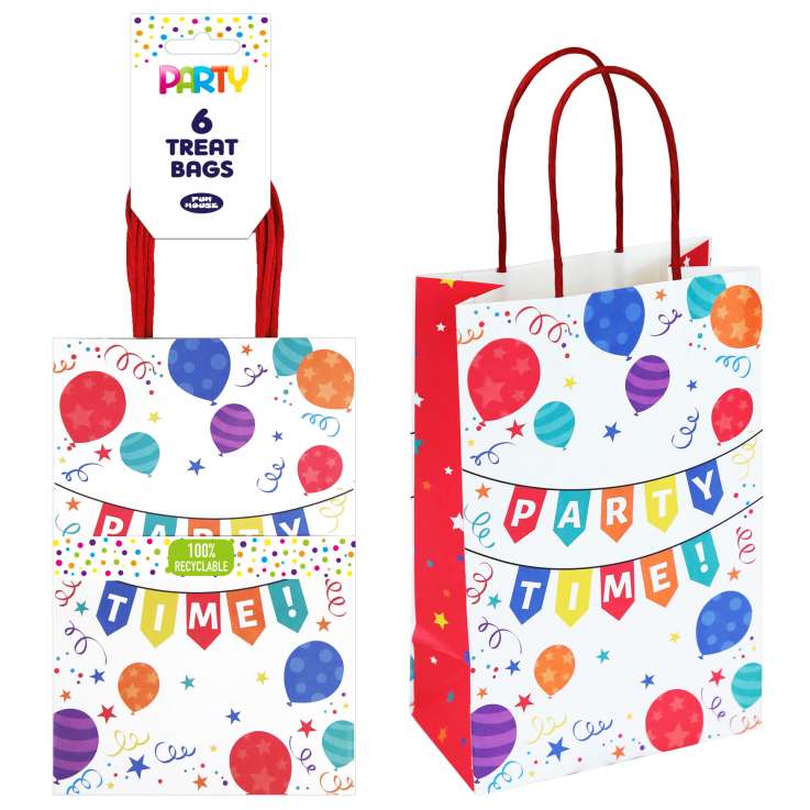 Party Treat Bags 6 Pack - Balloons