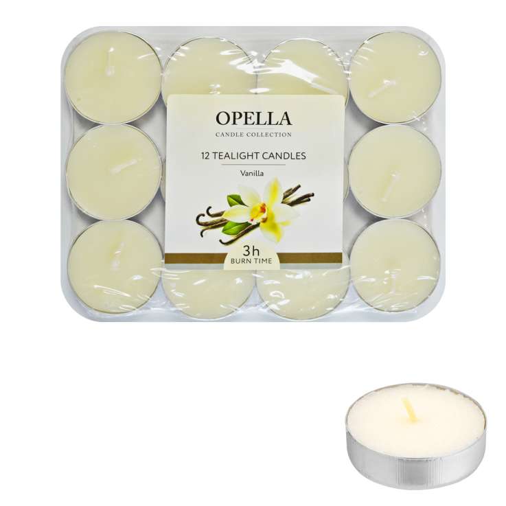 Opella Tealights 12 Pack - Vanilla