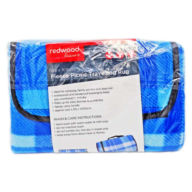 Redwood Fleece Picnic Rug 135x105cm