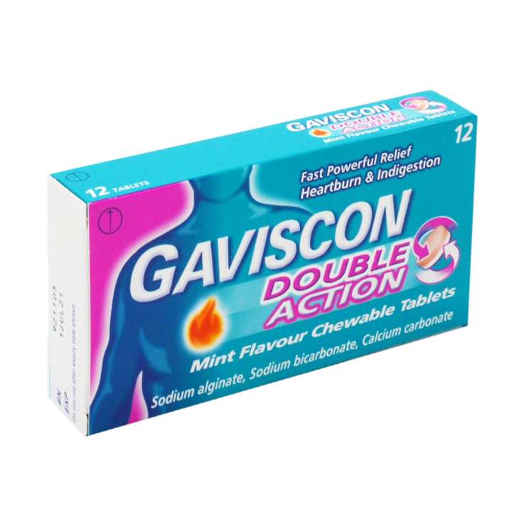 Gaviscon Double Actions Tablets 12 Pack - Mint