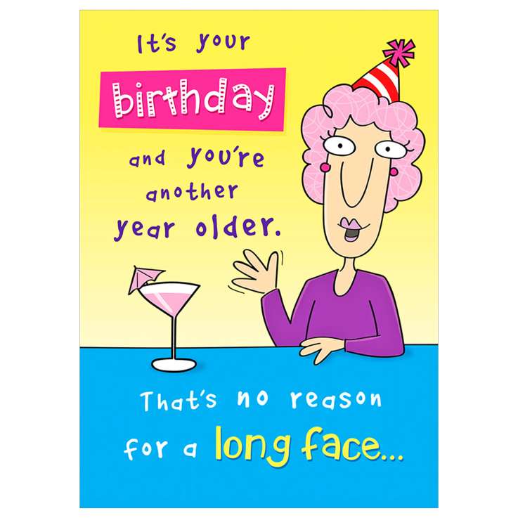 Garlanna Greeting Cards Code 50 - Humour Long Face