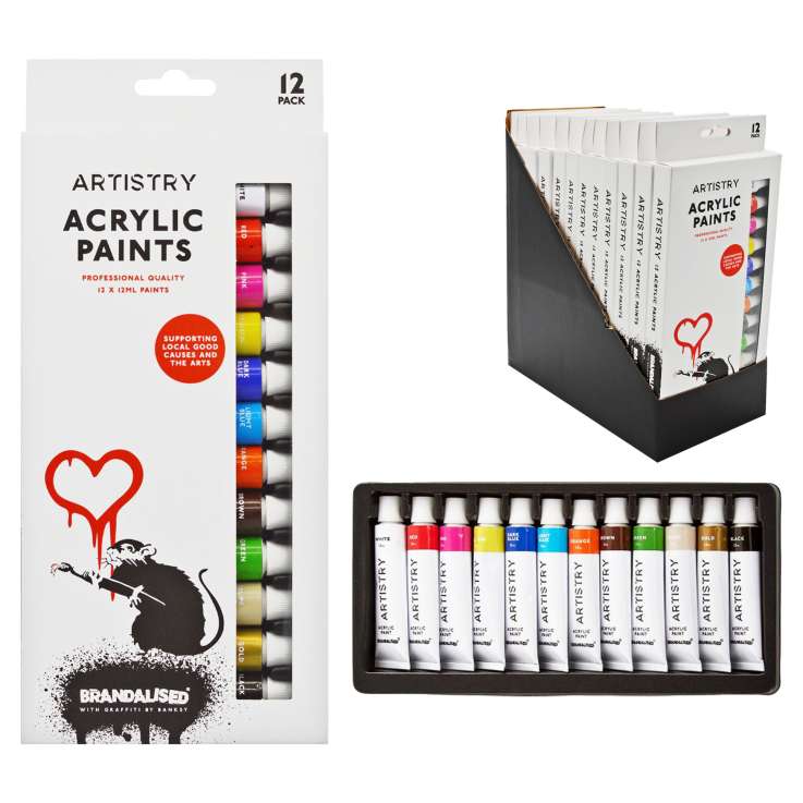 Artistry Acrylic Paints (12ml) 12 Pack
