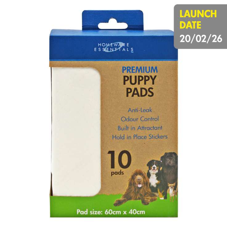 Homeware Essentials PREMIUM Puppy Pads (60cm x 40cm) 10 Pack