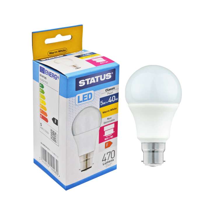 Status LED Classic Light Bulb (5w=40w) Bayonet (B22)