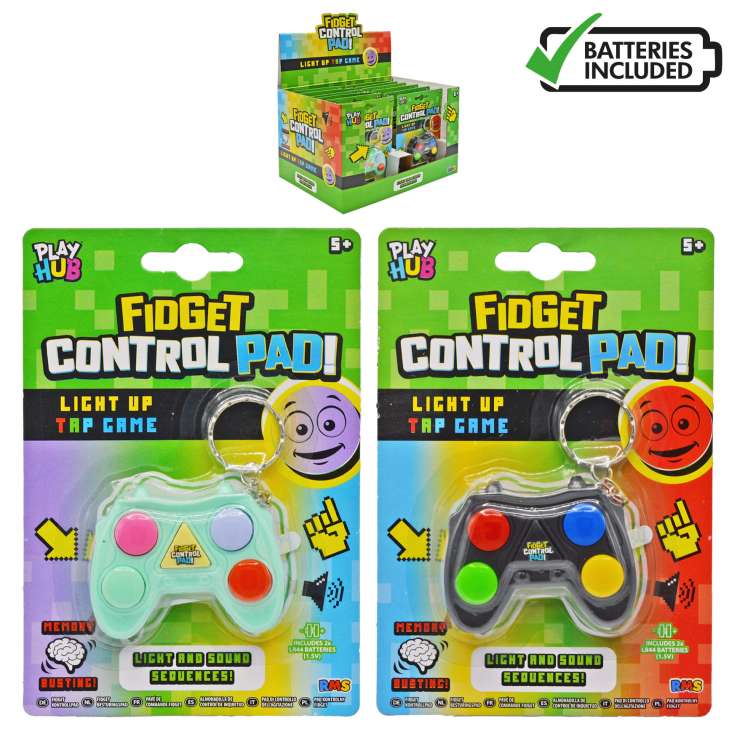 Play Hub Fidget Control Pad Keychain Game - Assorted Colours