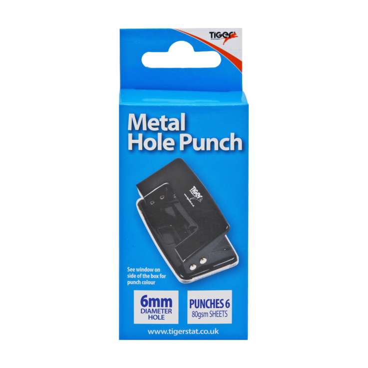 Tiger Metal Hole Punch - Assorted Colours