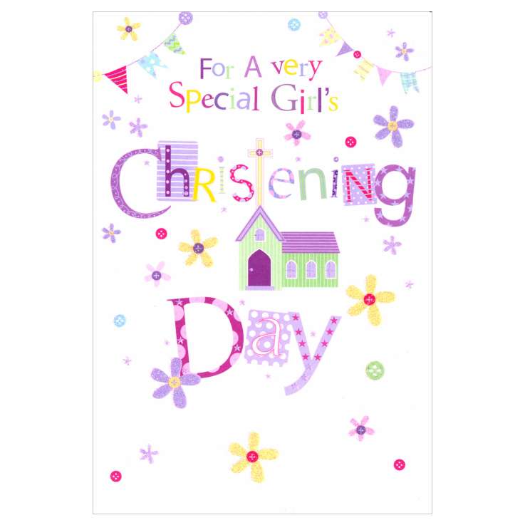 Everyday Greeting Cards Code 50 - Christening Girl