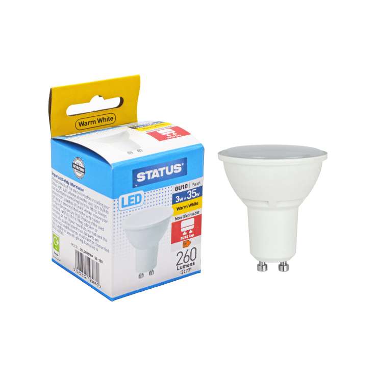 Status LED GU10 Light Bulb (3w=35w)