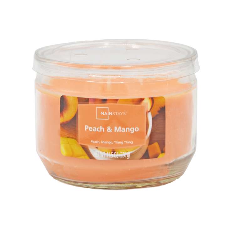 Mainstays Scented Glass Candle (326g) - Peach & Mango