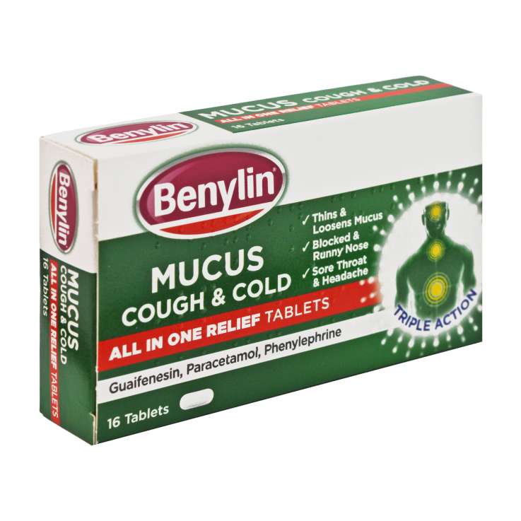 Benylin Mucus Cough & Cold Tablets 16 Pack