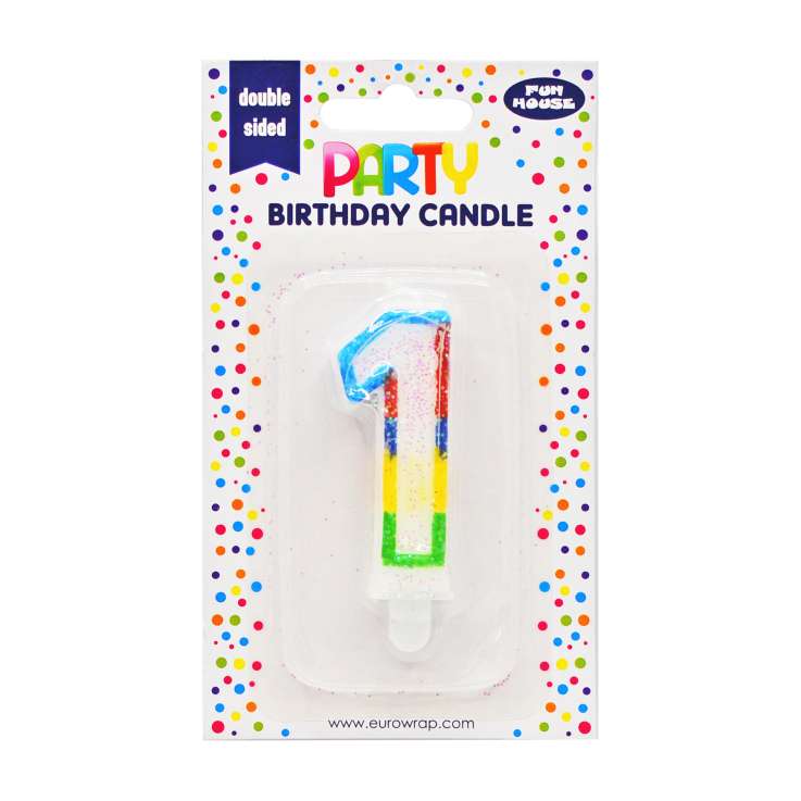 Number 1 Birthday Candle