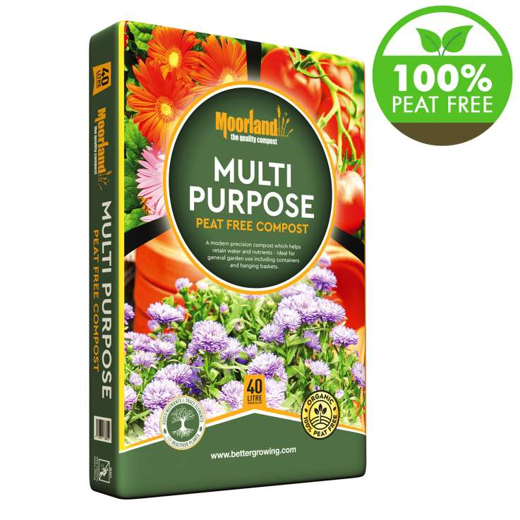 Moorland Peat Free Multi Purpose Compost (40L)
