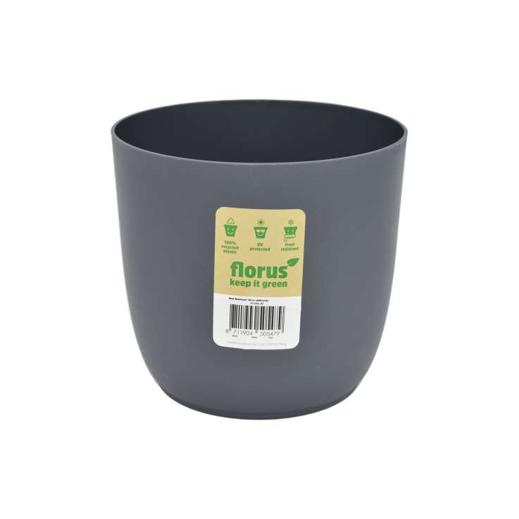 Florus Flow Flower Pot (18cm) - Anthracite