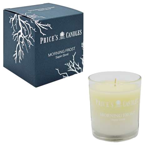 Price’s Luxury Gift Boxed Scented Glass Candle (8cm) - Morning Frost