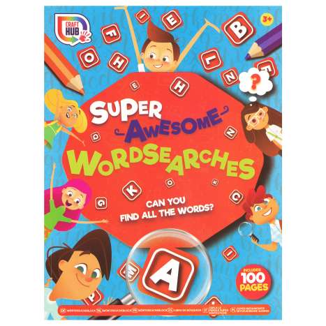 Craft Hub Super Awesome A4 Wordsearches Book (50 Sheets)