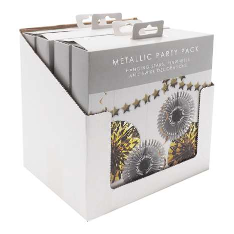 Party Decoration Pack (6 Piece) - Metallic