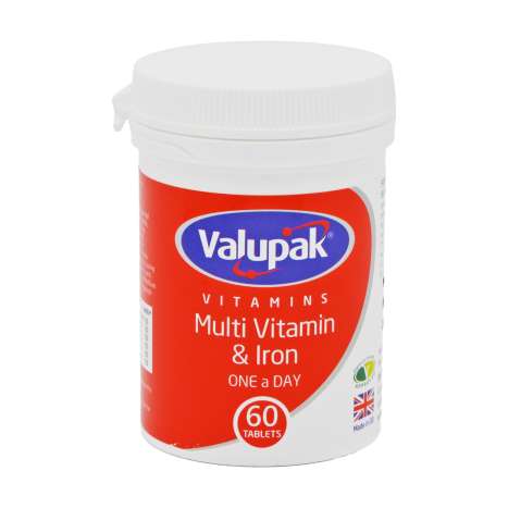 Valupak Multi Vitamin & Iron One a Day Tablets 60 Pack