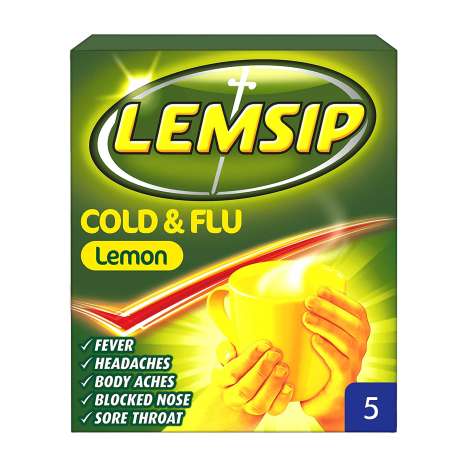 Lemsip Cold & Flu Sachets 5's - Lemon