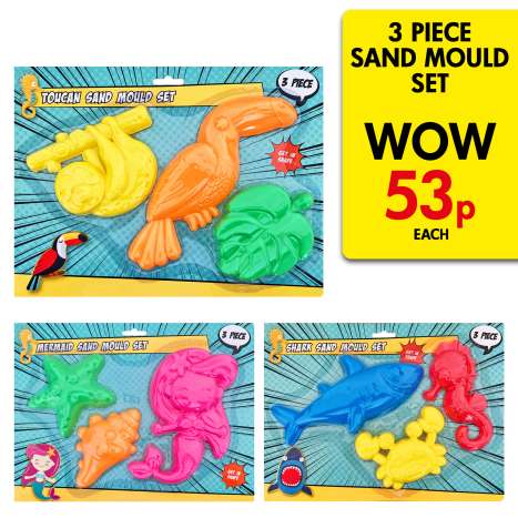 Sand Mould Set (3 Piece) - Assorted Designs