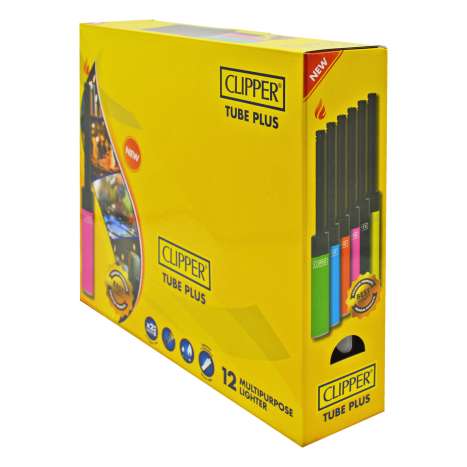 Clipper Tube Plus Utility Lighter - Assorted Colours